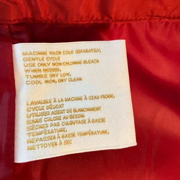 Laundry By Shelli Segal~Red Quilted Coat~Zip-Up & Snap~Pockets~Hood~Belt~Size S - Picture 15 of 16